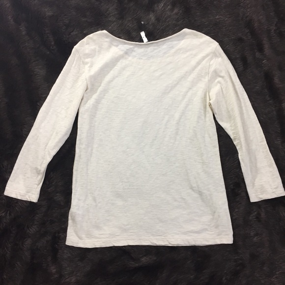 Theory Maas Nebulous Peruvian Cotton Tee Natural P - Picture 7 of 7